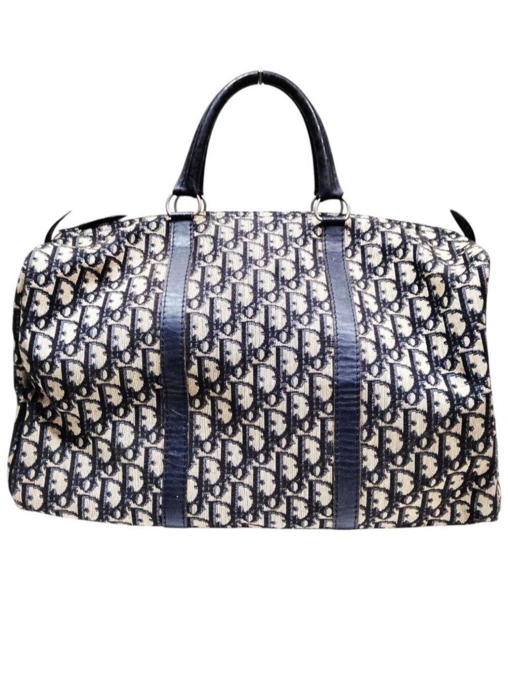 (L6) Christian Dior Travel Bag Navy Blue PVC